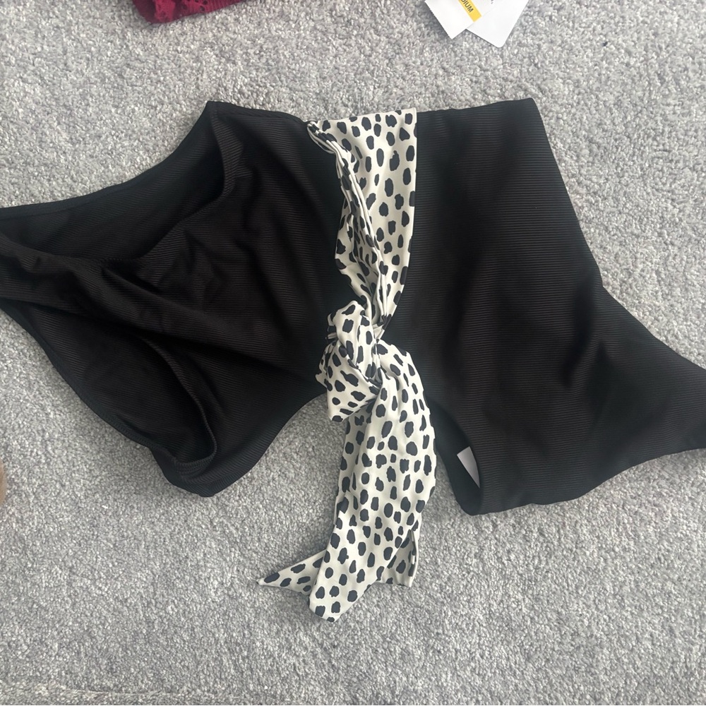 Pink Lily Black and White Polka Dot One Piece Swimsuit